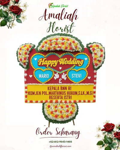 Karangan Papan Bunga Pernikahan di Sei Rengas I